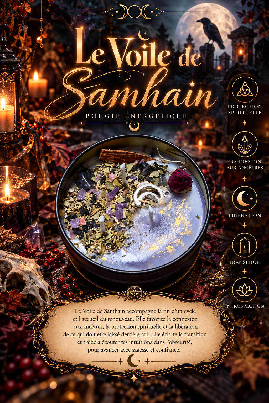 Bougie • Le voile de Samhain