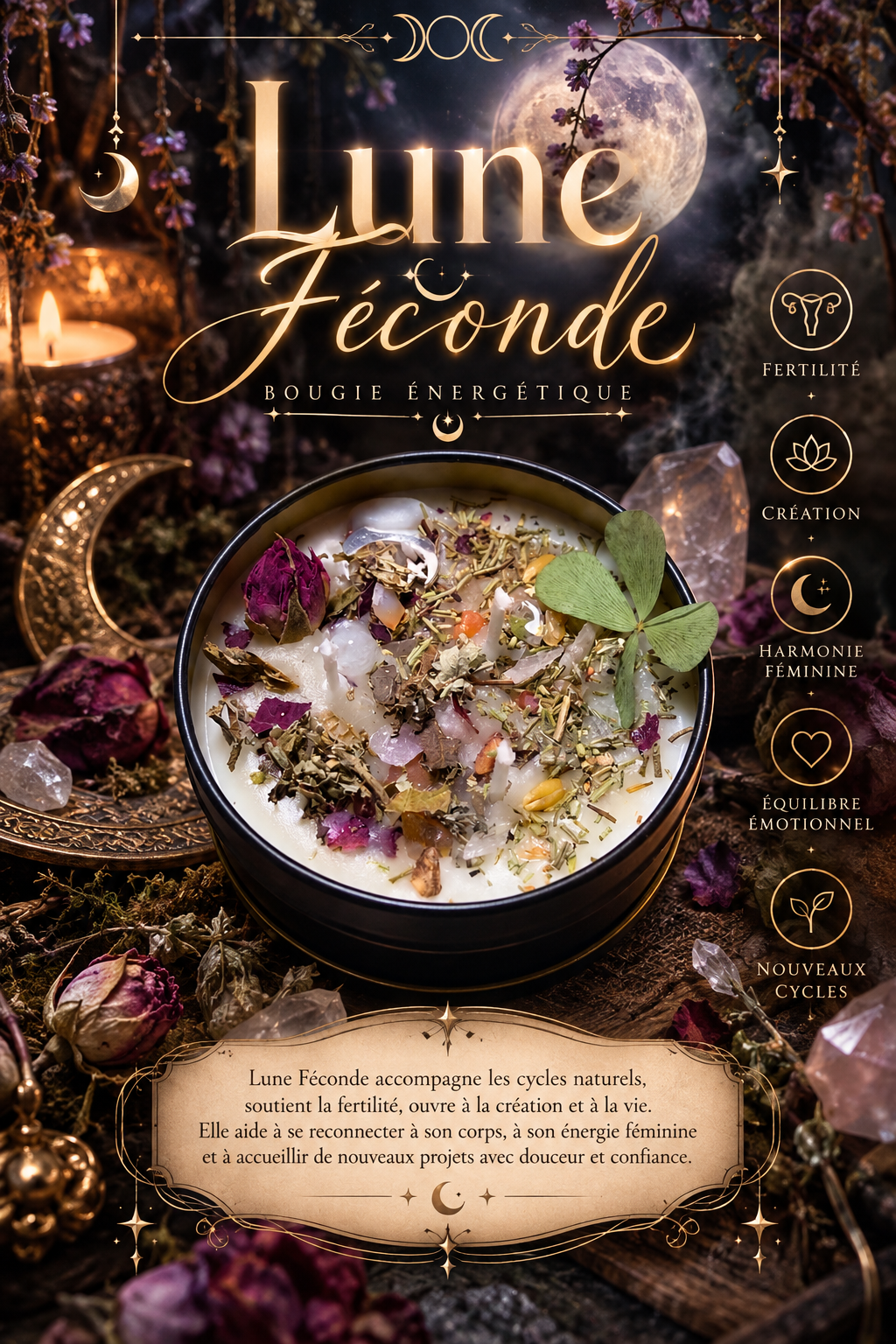 Bougie • Lune féconde