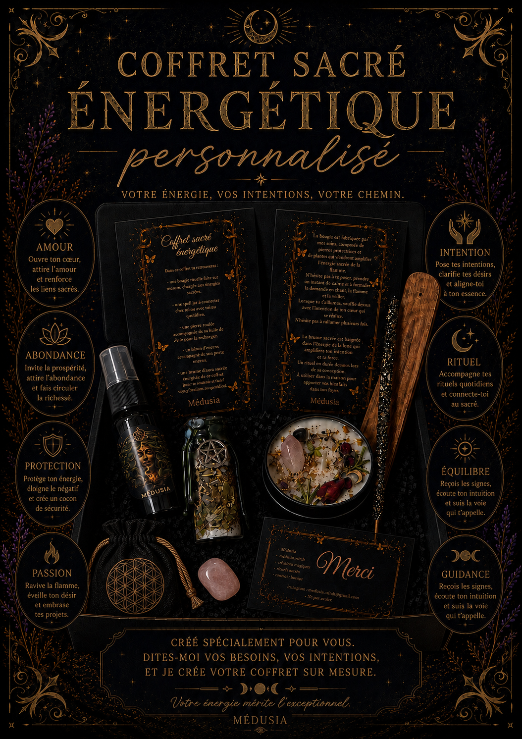 Coffret sacré énergétique • Personnalisé